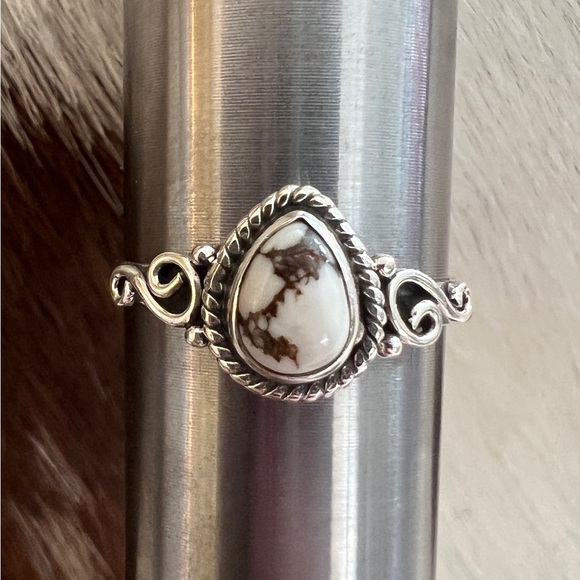 ❤️ Wild Horse Jasper Magnesite Navajo Southwestern  Sterling Silver Ring Size 8 - Picture 10 of 15